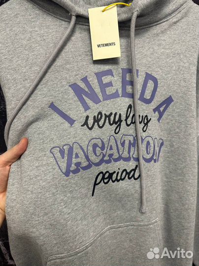 Худи Vetements I need vacation