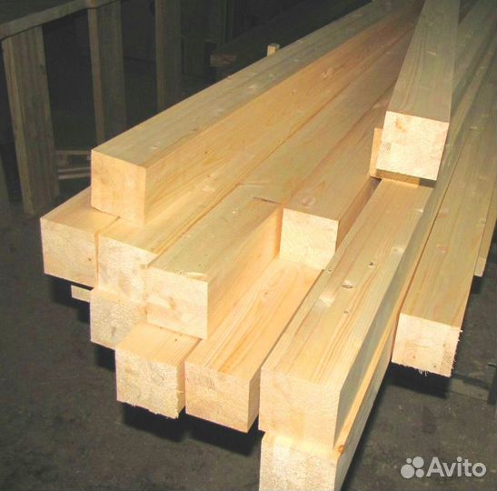 Брус нормальной влажности, 100х150мм, лиственница