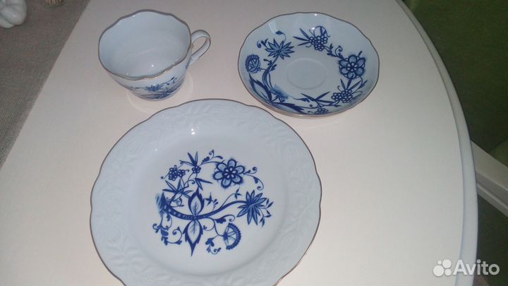 Чайно-кофейный сервиз трио гдр Kahla новый