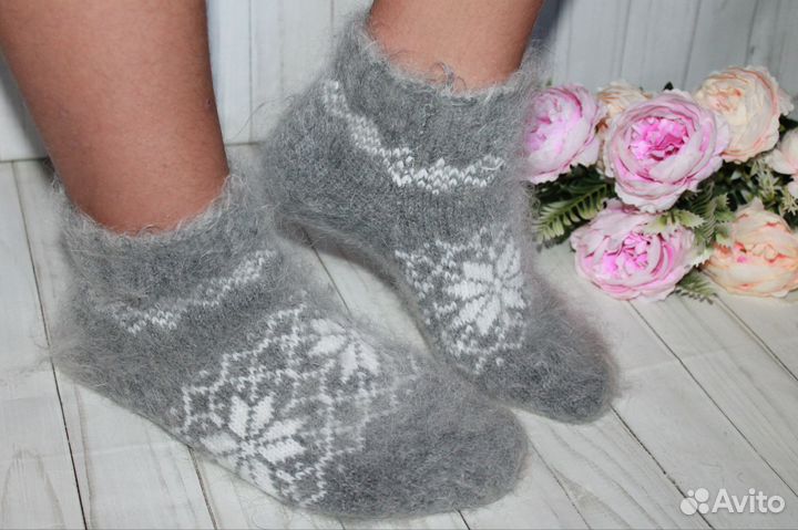 Носки женские следки пуховые теплые