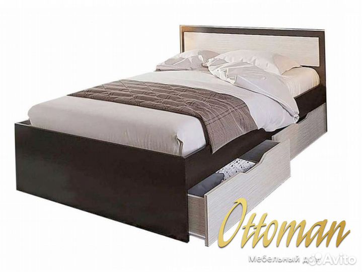 Кровать 90 200 Гармония с матрасом