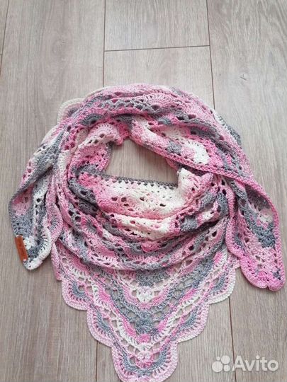 Бактус шаль крючком