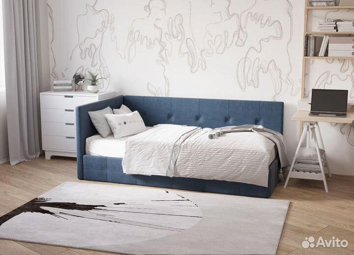 Детская кровать диван с мягкими бортиками