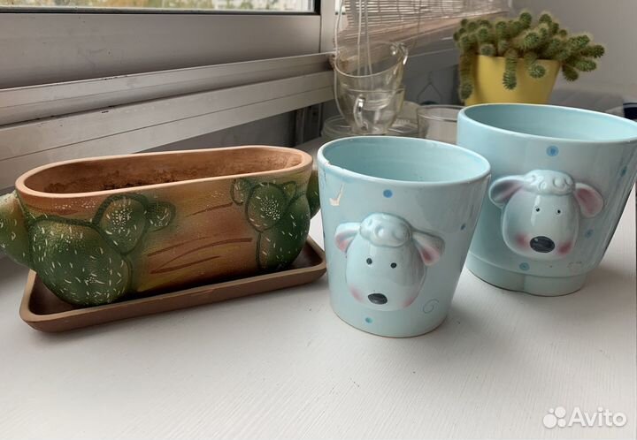 Кашпо и горшки для цветов керамические
