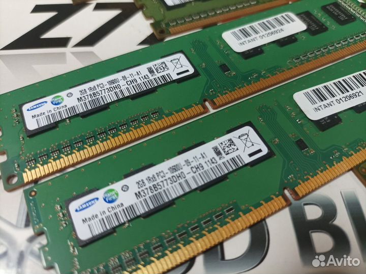 Оперативная память Samsung DDR3 2Gb в количестве