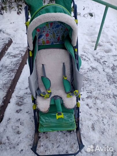 Санки коляска nika