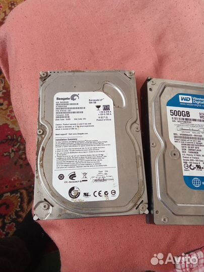 2 жёстких диска по 500 Гб