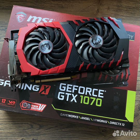Видеокарта MSI Geforce GTX 1070 Gaming X 8G