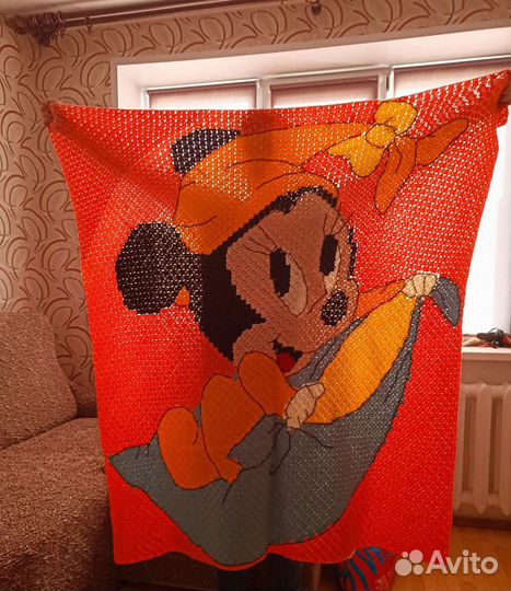 Плед детский вязаный ручная работа