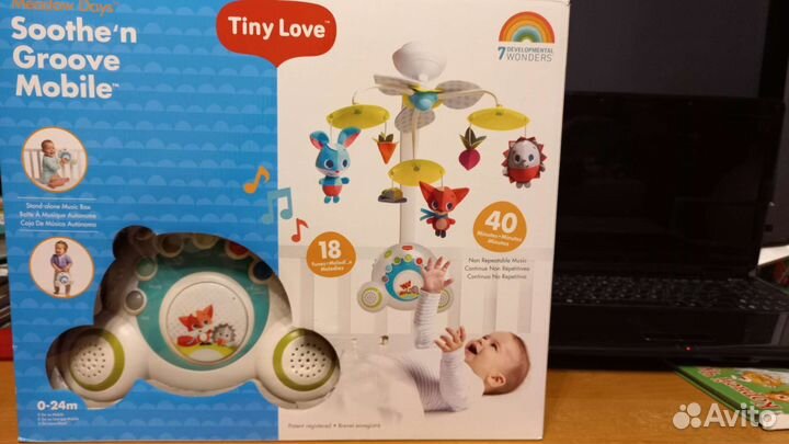 Мобиль на кроватку tiny love бумбокс, новый