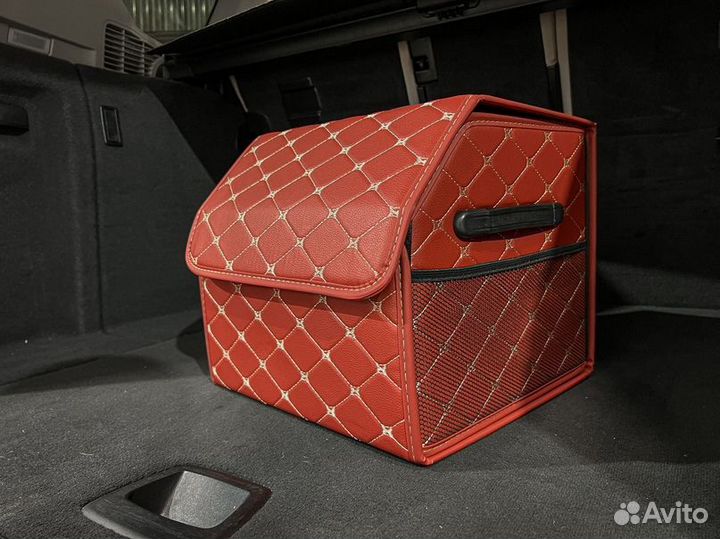 Органайзер S красный, белая строчка