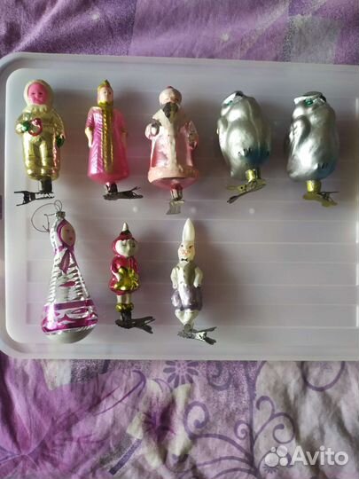 Новогодние игрушки СССР на прищепке