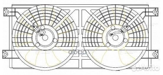 Э/вентилятор кондиц. для а/м SsangYong Kyron (0