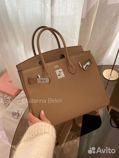 Сумка hermes birkin 30 цвет капучино