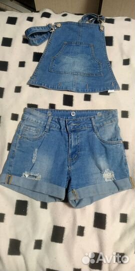 Комбинезон шорты джинсовый детский