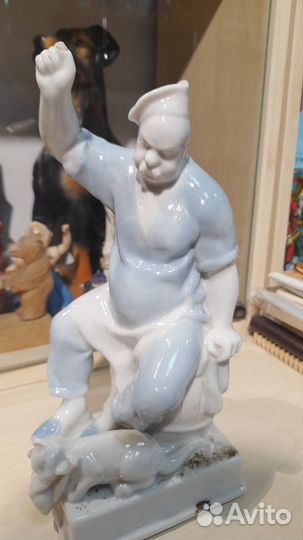 Статуэтка фарфоровая Повар и Кот