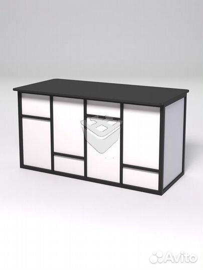 Стол рабочий офисный С-03А (закругленные торцы) &q