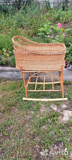 Детская люлька колыбель плетеная