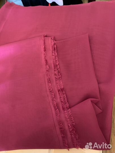 Отрез ткани шифона,цвет цикламен