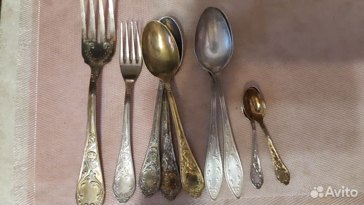 Набор столовых приборов мельхиор СССР