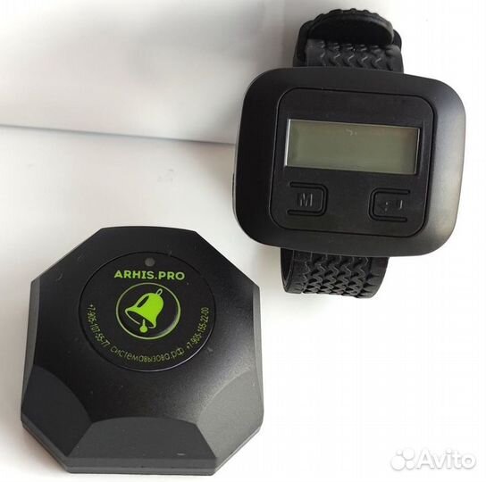 Кнопка вызова официанта Бургер и часы пейджер