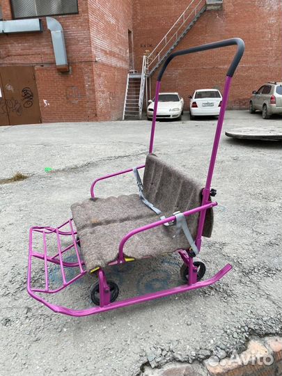 Санки для двойни с колесами