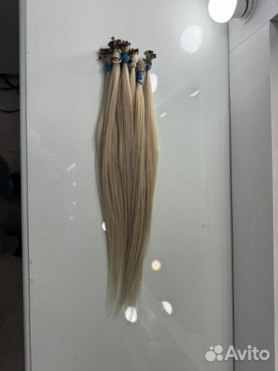 Волосы для наращивания 40 см блонд