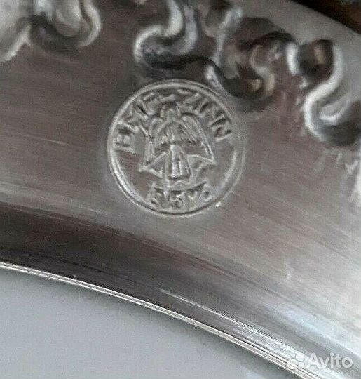 Продаю немецкую настенную оловянную тарелку