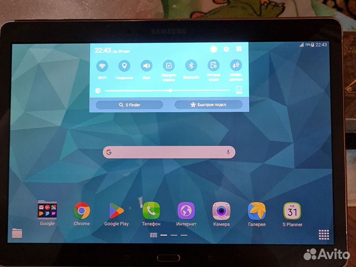 Планшет samsung Tab S sm-T805