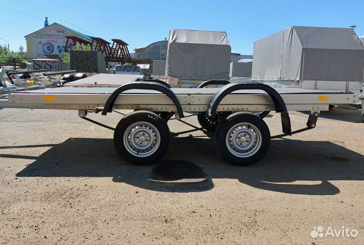 Прицеп двухосный 3,5х1,5 рессоры Газель без бортов