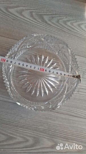 Ваза для фруктов, салатница хрустальная