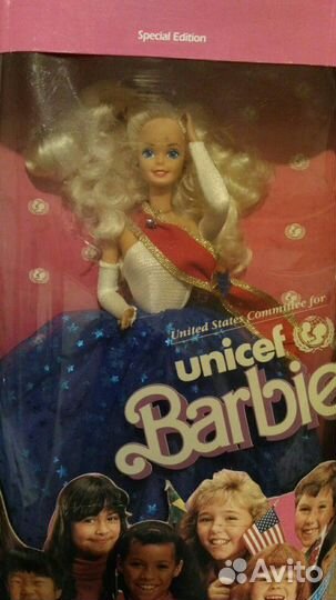 Барби Barbie unicef 1989 nrfb Mattel