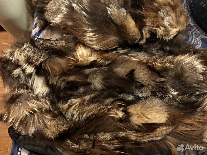 Мех чернобурка куски