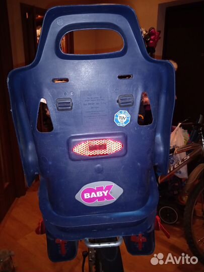 Велокресло детское на раму с замком