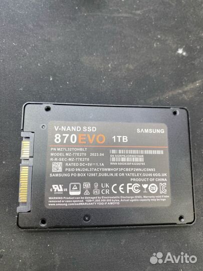 Ssd samsung 870 evo 1tb