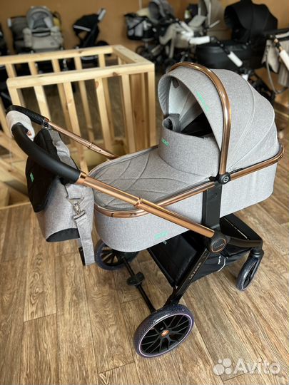 Новая коляска luxmom 788 3в1 бежевая в наличии