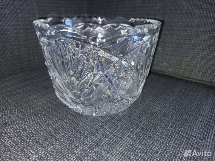 Хрустальная ваза конфетница СССР