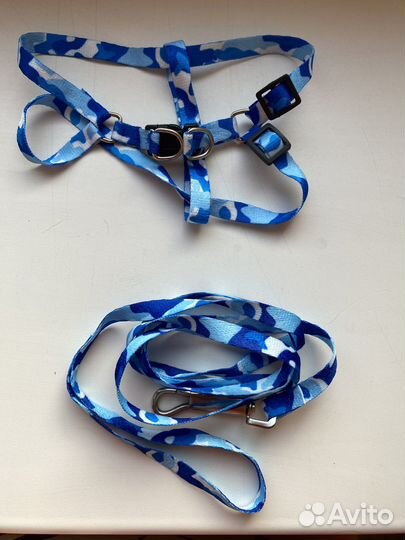 Шлейка с поводок комплект. Ошейник с бубенчиком