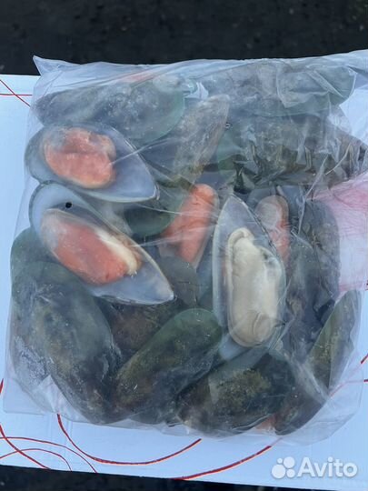 Мидии зеленые Киви упаковка 1 кг