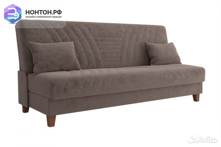 Диван книжка Бэлла серо-коричневый