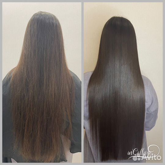 Кератиновое выпрямление волос