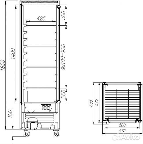 Витрина холодильная напольная полюс D4 VM 400-1 (R