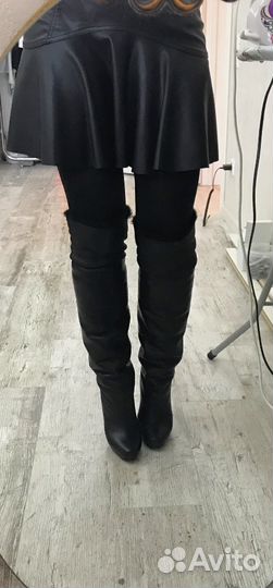 Сапоги из натуральной кожи и меха corso como