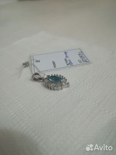 Цепочка серебро, кулон серебро