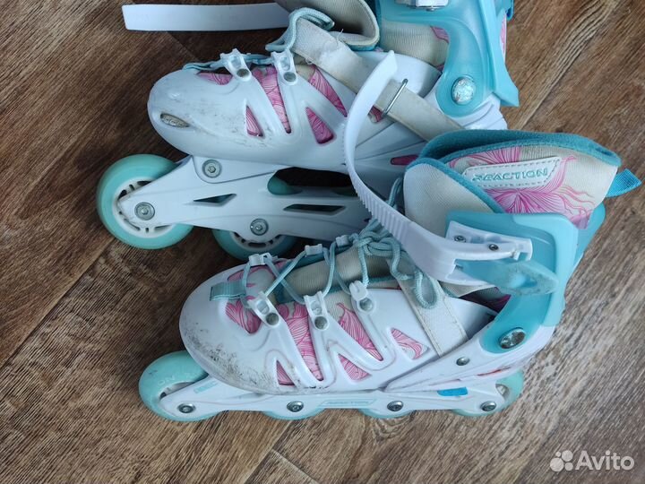 Роликовые коньки раздвижные и шлем