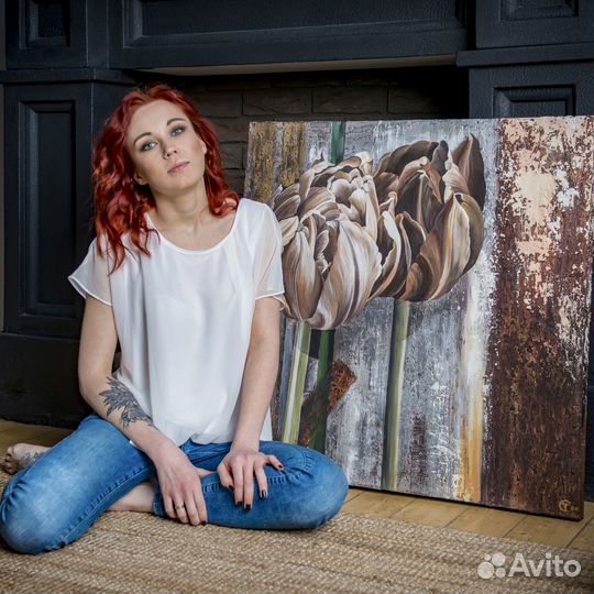 Интерьерный художник, большие картины на заказ