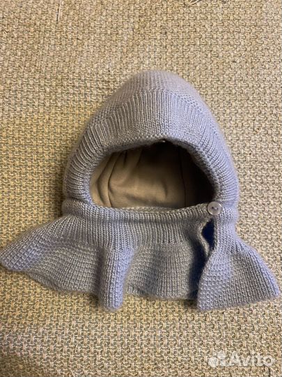 Шапка шлем журавлик от 0 до 3 мес