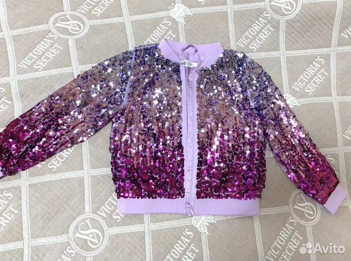 Куртка бомбер нарядная для девочки