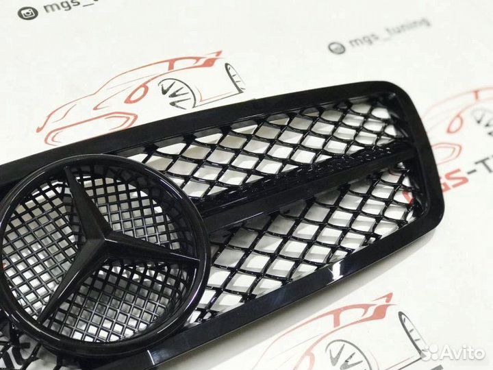 Решетка Mercedes С63 W203 полностью черная