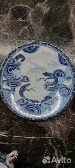 Чайные чашки с блюдцем, чайная пара, змея